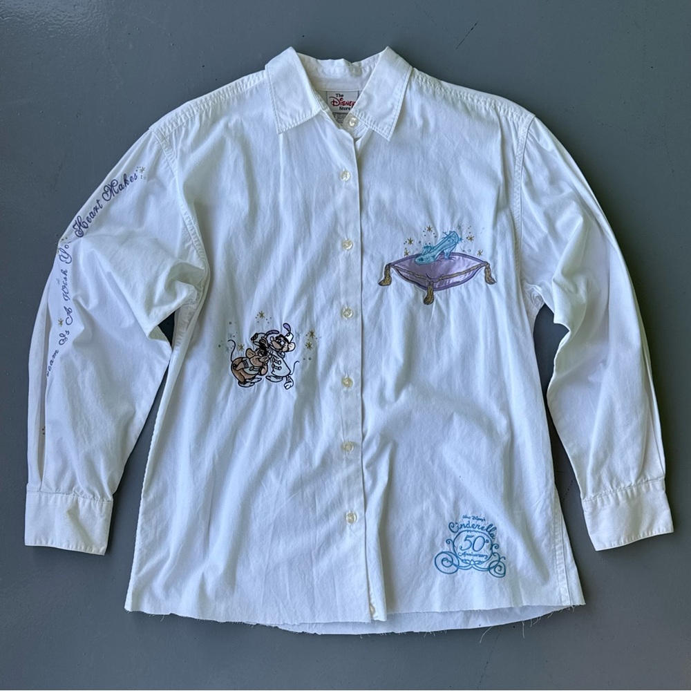 Disney Store Cinderella White Cotton Shirt size- S